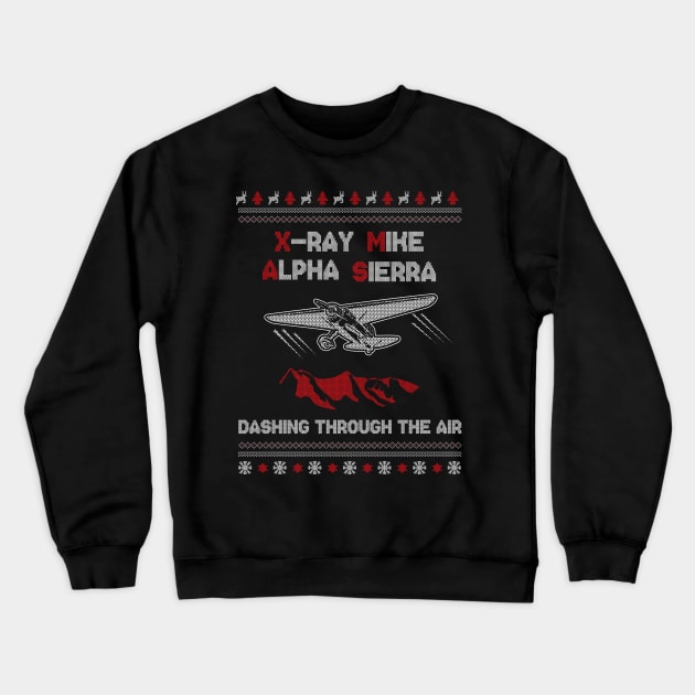 Funny Ugly Christmas Pilot Sweater Design Xmas Holiday Plane Aircaft Crewneck Sweatshirt by stearman